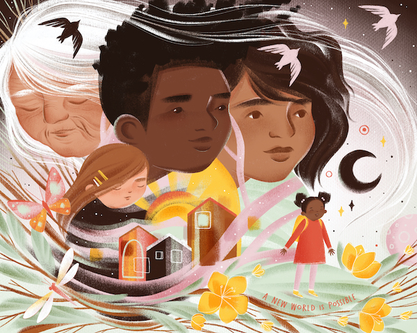 illustration of community signifying a new world is possible illustration of community signifying a new world is possible