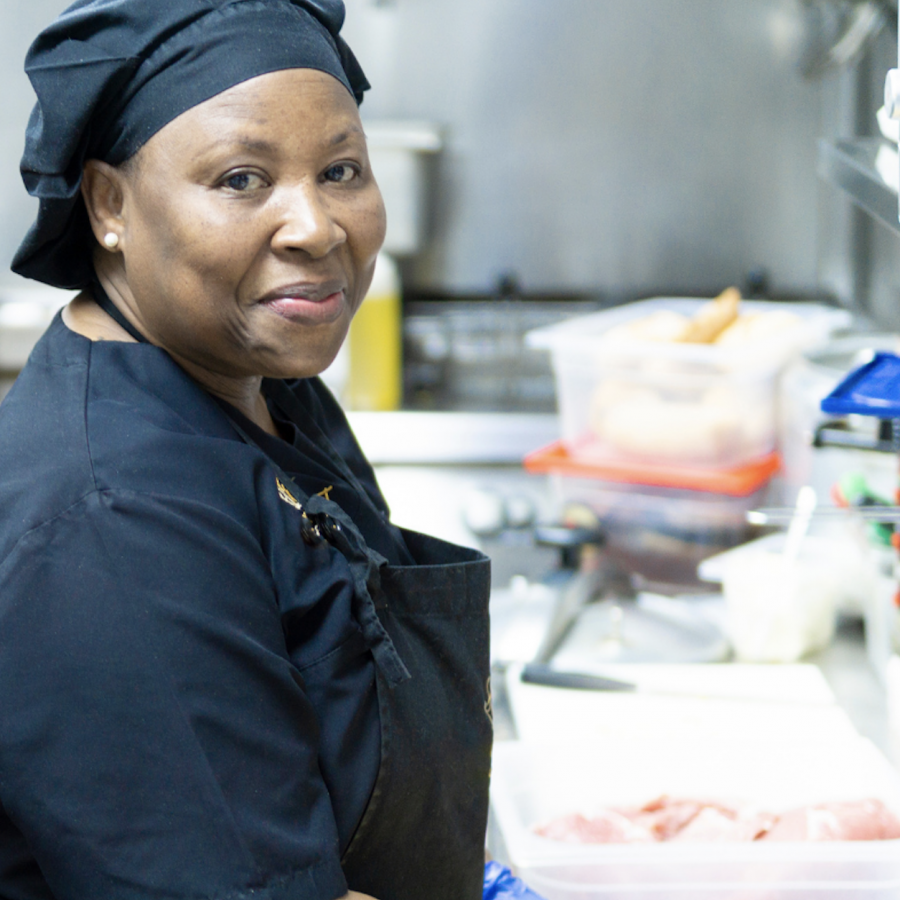 black-female-worker-in-kitchen