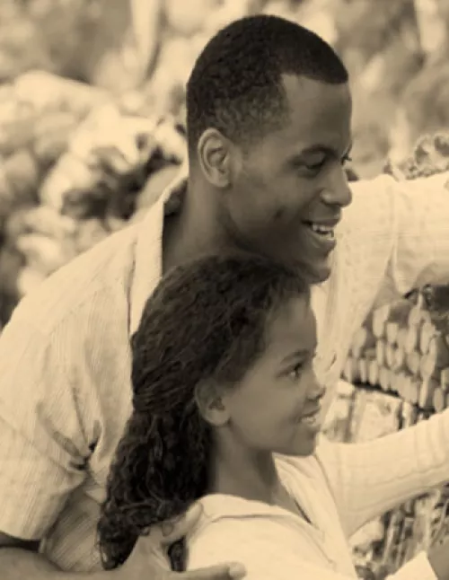 a father with a daughter