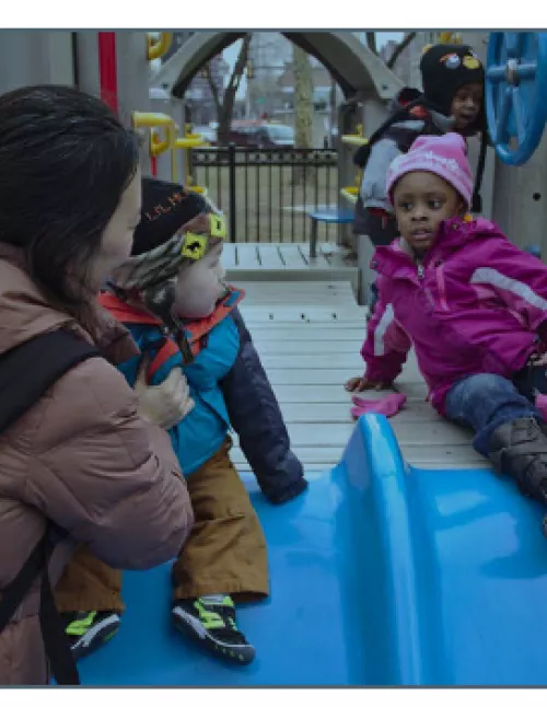 kids on a playground